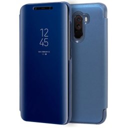 Capa Xiaomi Pocophone F1 Flip Book Clear View Azul Compativel