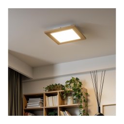 Eglo - Painel LED RGBW SALOBRENA-C 16W 230V marrom + controle remoto