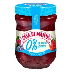 Compota Casa de Mateus 4 Frutos 0% Açucares - 280gr