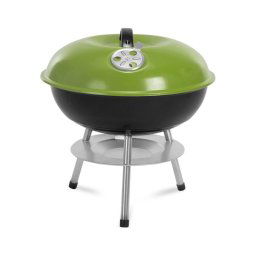 Fieldmann - Grelha de mesa de carvão vegetal verde/preto