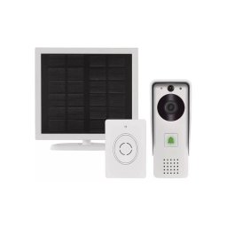 Campainha Wi-Fi GoSmart 4400 mAh com painel solar, 3xAA, IP44, Tuya
