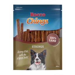 200g cordeiro Chings Strings Rocco snacks para cães