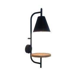 Rabalux 71293 - Candeeiro de parede com prateleira AZOME 1xE27/15W/230V faia