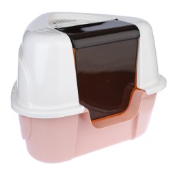 TIAKI Parfait Caixa de areia fechada para gatos creme / cor de rosa