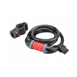 Extol Premium - Cadeado para bicicleta com cabo 12x1200 mm e código de cinco dígitos