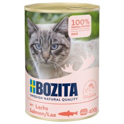 6x400g salmão Bozita comida húmida gatos