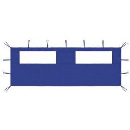 Vidaxl Parede Lateral De Telhado Com Janelas Azuis 6x2 M