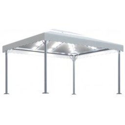 Vidaxl Sala De Jantar Com Lâmpadas Led Alumínio Creme 400x300 Cm