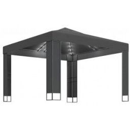 Vidaxl Sala De Jantar Com Teto Duplo E Faixa De Luzes Led 3x3 M