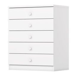 CÔMODA BRANCA 5 GAVETAS MINT