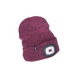 Extol - Gorro com uma lanterna de cabeça e carregador USB 300 mAh roxo tamanho UNI