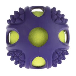 Bola de ténis e de borracha 2 em 1 10cm cães