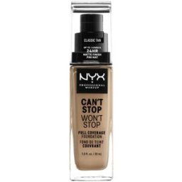 NYX Professional Makeup Can't Stop Won't Stop Base de Cobertura Total 30mL 12 Classic Tan