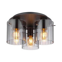 Globo 15904-3D - Iluminação de teto TULIVAR 3xE27/40W/230V diâmetro 37 cm cinzento