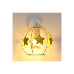 Candeeiro de parede para crianças STARS 1xE27/15W/230V amarelo/branco