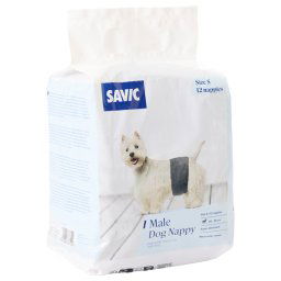 Savic Fraldas para cães.. S: 26-40cm, 12 peças cão