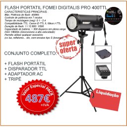 CONJUNTO FLASH PORTATIL FOMEI DIGITALIS PRO 400TTL