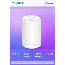 Tp-Link Deco X10-4G(1-pack) - 4G+ AX1500 Whole Home Mesh Wi-Fi 6 Router, Build-In 300Mbps 4G+ LTE Advanced Modem