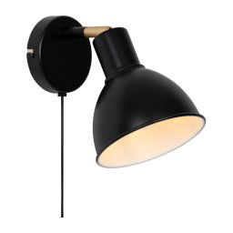 Nordlux - Foco de parede POP 1xE27/18W/230V preto/dourado