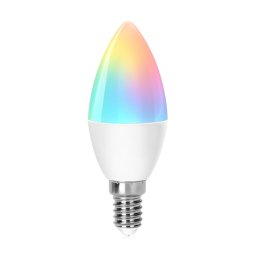 Lâmpada LED RGBW com regulação C37 E14/6,5W/230V 2700-6500K Wi-Fi - Aigostar