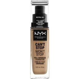 NYX Professional Makeup Can't Stop Won't Stop Base de Cobertura Total 30mL 10.3 Neutral Buff