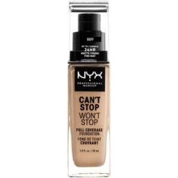 NYX Professional Makeup Can't Stop Won't Stop Base de Cobertura Total 30mL 10 Buff