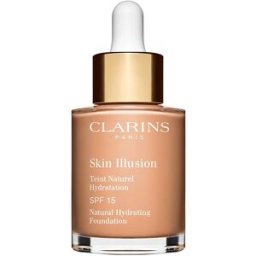 Clarins Skin Illusion Base Líquida Hidratação Natural Pele Nua 30mL 109 Wheat