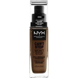 NYX Professional Makeup Can't Stop Won't Stop Base de Cobertura Total 30mL 21 Cocoa