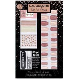 L.A. Colors Unhas Artificiais Formato Coffin Kit de 33 Peças Oh, So Fancy