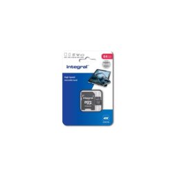 Cartão de Memoria 64GB Integral CL10 V30 UHS-I U3 em Blister