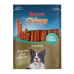 200g coelho Chings Strings Rocco snacks para cães