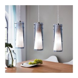 EGLO 90305 - Luminária pendente PINTO NERO 3xE27/60W fumo