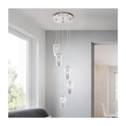 Eglo 96345 - Lustre LED suspenso por cabo FARSALA 5xG9/2,5W/230V