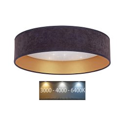 Brilagi - Iluminação de teto LED VELVET STAR LED/24W/230V d. 40 cm cinzento/dourado