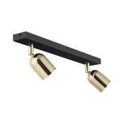 Foco TOP 2xGU10/10W/230V preto/dourado