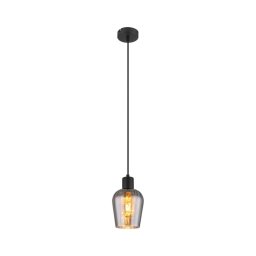 Globo 15627 - Candeeiro suspenso RYAN 1xE27/40W/230V diâmetro 13,5 cm preto