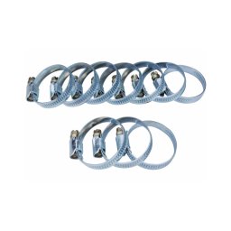 Extol - CONJUNTO 10x Clipe para mangueira 25-40 mm aço inoxidável