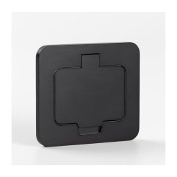 Solight 5B322B - Tomada de chão de embutir para exterior IP55 preta retangular
