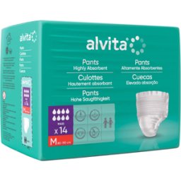 Alvita Cueca Incontinência Maxi M 14 unidades