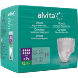 Alvita Cueca Incontinência Maxi XL 14 unidades