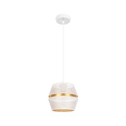 Candelabro suspenso PARIS 1xE27/60W/230V branco/dourado
