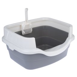 TIAKI Stormy Caixa de areia cinzento para gatos escuro/branco