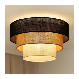 Brilagi - Luminária de teto ASPEN LUNETA 1xE27/15W/230V Ø45 preta/bege/creme