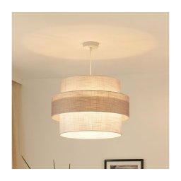 Brilagi - Candeeiro suspenso DOVER SPACE 1xE27/15W/230V diâmetro 50 cm cinzento/creme