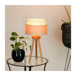 BRILAGI - Lâmpada de mesa ARIZONA BOHO 1xE27/15W/230V bege