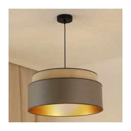 Brilagi - Luminária suspensa OREGON VEGE 1xE27/15W/230V Ø 45 cm cinza