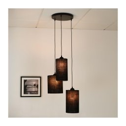 Brilagi - Candeeiro de teto TUBES 3xE27/15W/230V preto