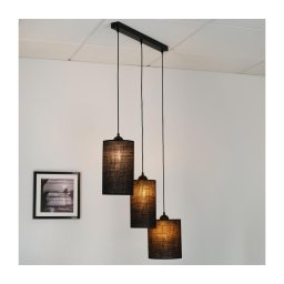 Brilagi - Candeeiro de teto TUBES 3xE27/15W/230V preto