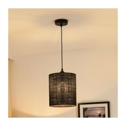 Brilagi - Luminária Tubes 1xE27/15W/230V cabo, Ø 20 cm, preta