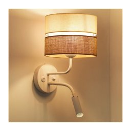 Brilagi - Lâmpada de parede ROYAL YUTE 1xE27/15W + 1xG9/6W bege/cru/branco